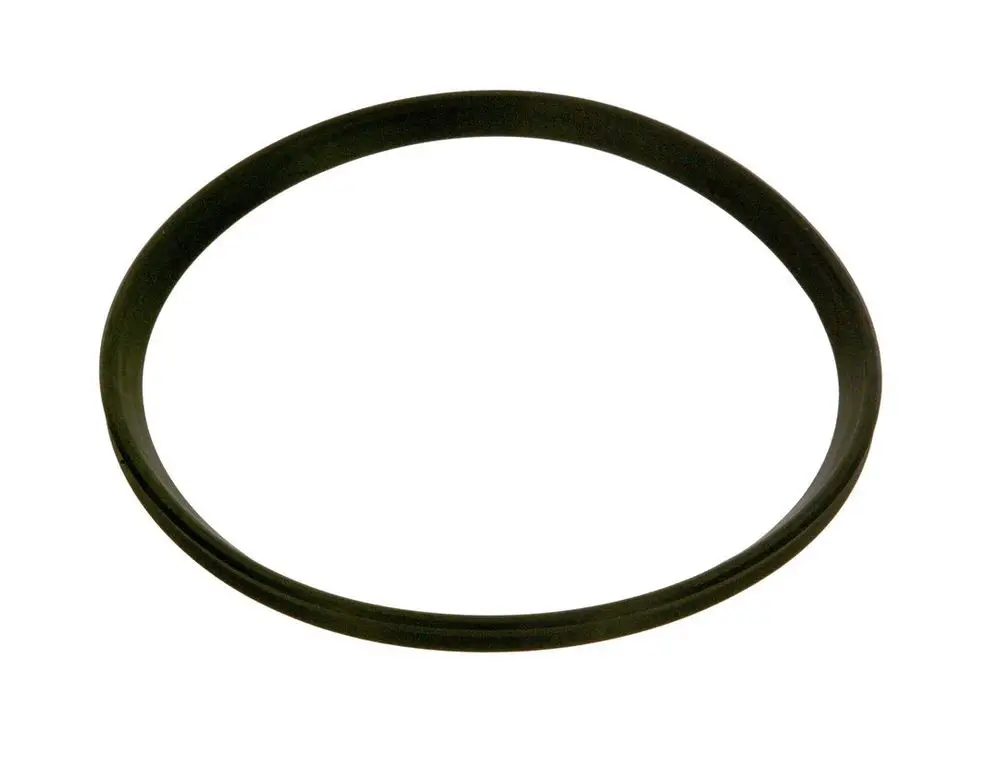 Schwarze Lippendichtung mit runder Form, geeignet für Anwendungen mit Bosch-Produkten, um Dichtheit zu gewährleisten.